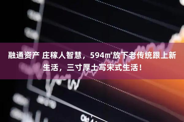融通资产 庄稼人智慧，594㎡放下老传统跟上新生活，三寸厚土写宋式生活！